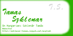 tamas szklenar business card